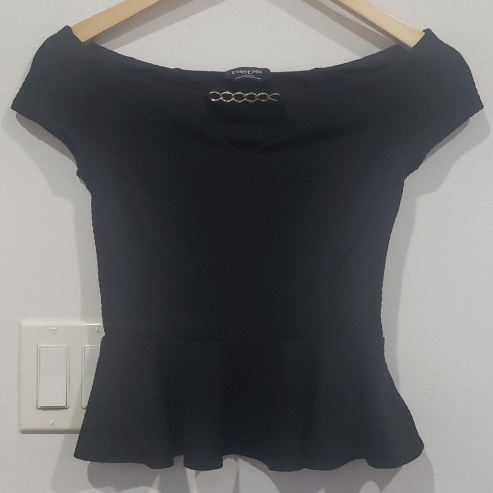 BEBE off the shoulder top